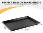2 Pack Cookie Sheets for Baking, Ceramic Half Baking Sheet Pans Set, Thicker Carbon Steel Baking Sheets Non Stick, 17.5 x 13 Inch Baking Trays for Oven