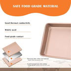 Baking Sheet Pans,2 Pack Nonstick Baking Pans Cookie Sheet Brownie Pan,Bread & Cake Pan, Toaster Oven Tray Bakeware, Small Nonstick Baking Tray, Heavy-Duty Bread Loaf Pan (8.6 X 6.6 X 0.98 Inches)