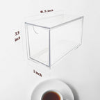 16-Pack Tea Bag Drawers Organizer - 16 Clear Plastic Drawer Tea Bag Holder; Stackable & Portable; Wider Size; Well-Organized Storage for Tea Bags & Kitchen Essentials；High Volume