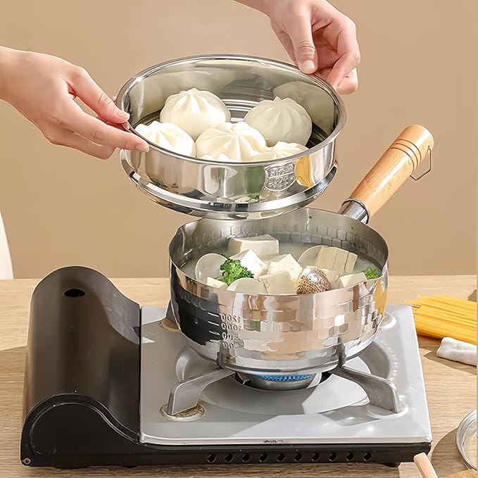 Stainless Steel Steamer Pot 7 Inch Round Cooking Rack Food Steamer Basket Insert for Baking Cooking Steaming (18cm)