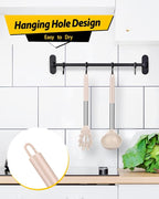 Silicone Pasta Fork and Ladle Spoon Set, Large Non Stick Kitchen Utensils for Cooking,Stirring,Serving Spaghetti, Soup, Sauce (KHAKI)