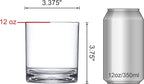 Amazing Abby - Probity - 12-Ounce Plastic Tumblers (Set of 6), Plastic Drinking Glasses, Reusable Plastic Cups, BPA-Free, Shatter-Proof, Dishwasher-Safe (Made of Plastic, NOT Glass)