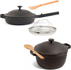 Our Place Cookware Duo - 7-Piece Set Including the Always Pan, Perfect Pot and Spatulas | Multifunctional, Toxin-Free Nonstick | Heat Safe up to 450°F | Oven, Stove, Induction Compatible | Char