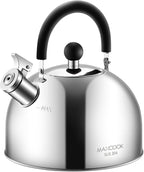 304 Stainless Steel Whistling Tea Kettle 3.17 Quart/3L Tea Pot, Suitable to Boiling Water & Tea on Induction Stove, Gas Stove Top
