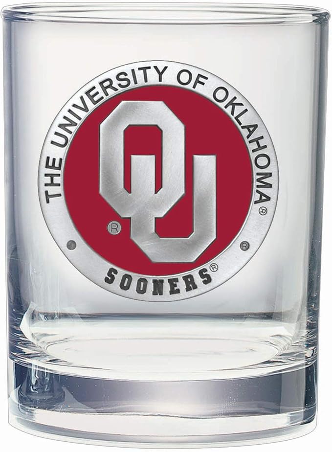 Heritage Pewter Oklahoma Double Old Fashion | Double Rocks Glass 14 OZ for Liquor | Expertly Crafted Pewter Glass