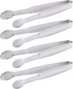 5" Mini Serving Tongs Set, Tiny Stainless Steel Small Tongs for Appetizers, Tea Party, Coffee Bar, Desserts, Set of 4