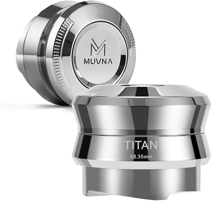 58.35mm Espresso Gravity Distributor Tool - MUVNA Adaptive Coffee Distributor Leveler for 58mm Breville Portafilters, Automatic Depth Setting Full-metal Stainless Steel
