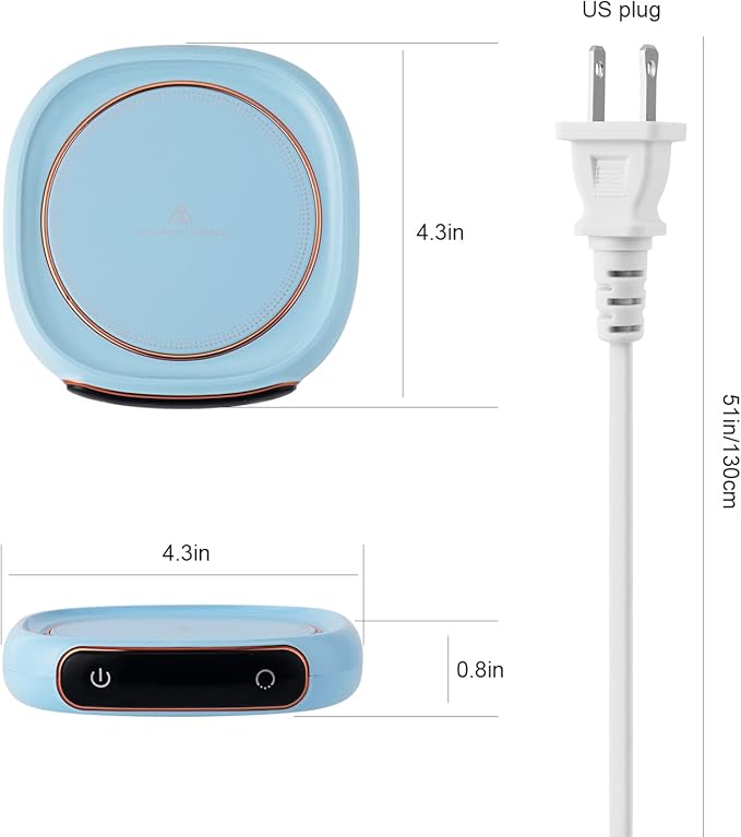 Bgbg Coffee Mug Warmer & Cute Cat Mug Set, Beverage Cup Warmer for Desk Home Office with Three Temperature Up to 140℉/ 60℃, Coffee Warmer for Cocoa Milk Tea Water Candle, 8 Hours Auto Shut Off