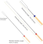 Marshmallow Roasting Sticks, Telescoping Smores Sticks for Open Fire Pit, 32 Inch Long Marshmallow Toasting Barbecue Forks S’mores Skewers for Campfire Camping Hotdog Hot Dog Bonfire Grill, 5 Pack