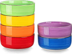 vancasso Bonita Cereal Bowls Set of 6, 24 Oz Ceramic Bowls for Kitchen, Dishwasher & Microwave Safe Bowls for Soup, Cereal, Dessert, Fruit, Warm Colored Bowl Set