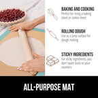 GORILLA GRIP Reusable Nonstick Silicone Baking Mat, 2 Pack, 16.5x11.87, BPA-Free Oven Safe Food Liner, For Cookie Sheets, No Mess Easy Clean Pastry Mats, Kitchen Essential, Half Sheet Size, Mint
