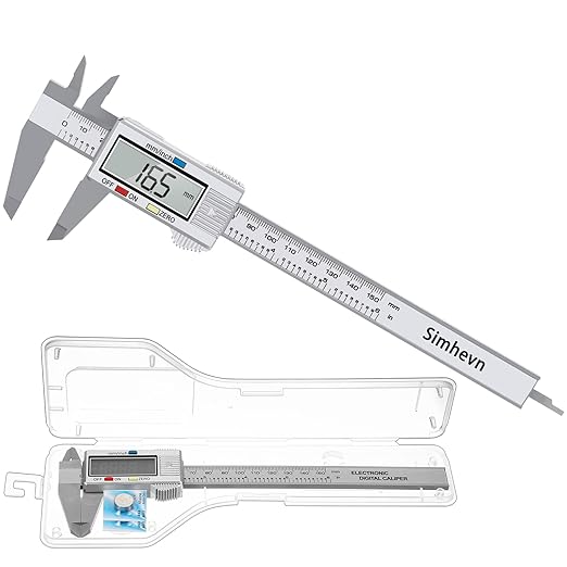 Electronic Digital Caliper, LCD | 0 to 6 inch inch/mm Conversion, Automatic Shutdown Function, Very Suitable for Home/Jewelry/DIY Measurement, etc