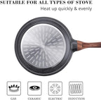 SENSARTE Nonstick Frying Pan Skillets, Swiss Granite Coating Omelette Pans, Healthy Cookware Chef's Pans, Free of Intentionally Added PFOA (8+10 Inch)