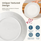 Homienly 40- Pieces Wheat Straw Dinnerware Set, Service for 8, Lightweight Roud Plates and Bowls Set, Unbreakable Dishes Set- Dinner Plates, Bowls, Cups,Microwave and Dishwasher Safe(White)