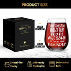 Sometimes You Forget That You are Awesome Wine Glasses, Funny Inspirational Sayings Mug Birthday Graduation Gifts for Women Mom BFF Sister Girl Friends Daughter Coworker-124