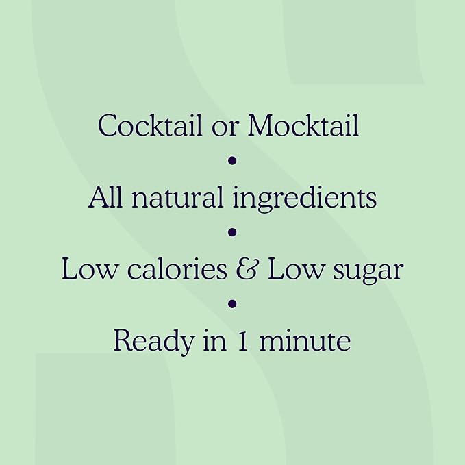 SAYSO Skinny Margarita Cocktail Sticks | Craft Cocktail or Mocktail in 1 Min, Just Add Water + Spirits (0g Sugar, 15 Calories, Vegan, Gluten-Free, Kosher, Non-GMO), 8 Single-Serve Mixers