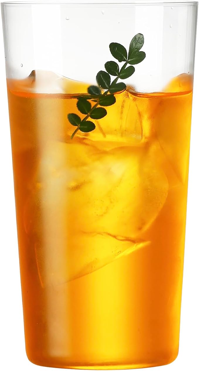 Drinking Glasses 13.3oz, Thin Collins Glasses Set of 6,Clear Tall Glass Cups For Water, Juice, Beer, Drinks, and Cocktails and Mixed Drinks (6pcs CollinsGlass 136mm)