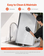 VEVOR Stainless Steel Griddle, 36x22 inch Universal Flat Top Rectangular Plate, Gas Grill Griddle for BBQ Grill, Teppanyaki, Portable Family Cookware with Handle, for Camping Tailgating Party