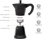 Cafetera Espresso Maker, 6 Cup Portable Coffee Machine, 300ml Portable Cafeteras Electricas Modernas, Electric Moka Pot with Detachable Base & Overheat Protection, Coffee Gift for Home Travel