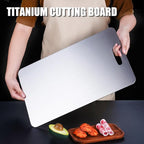 Titanium Cutting Board - 2025 New Upgrade 100% Pure Titanium Cutting Boards for Kitchen Double Sided Non Toxic Titanware Cutting Board,Hygiene Durable Dishwasher Safe Chopping Board (14"L x 10"W)