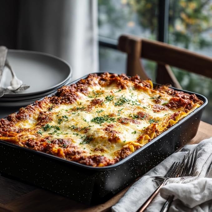 3-Pack Turkey Roasting Pans for Ovens Cake Roaster Pan Set Deep Lasagna Baking Pan,17/15/13Inch Spotted Enamel Steel Vessel Used for Dinners Cooking Safe Easy to Clean Bakeware Merry Christmas Gift