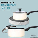 Nonstick Sauce Pan with Lid,2QT small pot, PFOA Free,Kitchen Pots Induction Pot,Cream