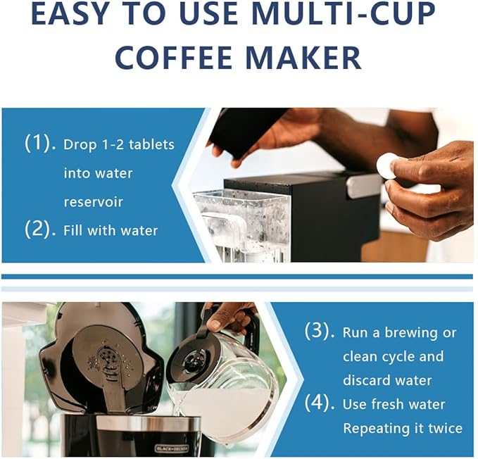 Oradess Coffee Machine Cleaning Tablets, Remove Coffee Oils，calcium deposits and Residue,20 Count