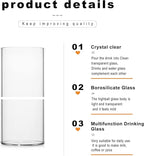 LUXU Drinking Glasses 13 oz, Thin Highball Glasses Set of 4,Elegant Bar Glassware For Water, Juice, Beer, Drinks, and Cocktails and Mixed Drinks,Lead-Free Pint Glasses,Glass Drink Tumblers