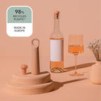 Vacu Vin Wine Saver Loop – Made in the Netherlands – Premium Wine Preserver Pump with Stopper – Reseals & Preserves Red or White Wine – Airtight Air Removal System – Terra