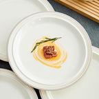 10.5-inch Porcelain Dinner Plate Set of 6 - Microwave, Oven and Dishwasher Safe, Scratch Resistant. (Cozy Gray)