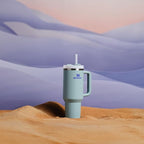 STANLEY Quencher H2.0 Tumbler with Handle and Straw 40 oz | Flowstate 3-Position Lid | Cup Holder Compatible for Travel | Insulated Stainless Steel Cup | BPA-Free | Exclusive Blue Cactus