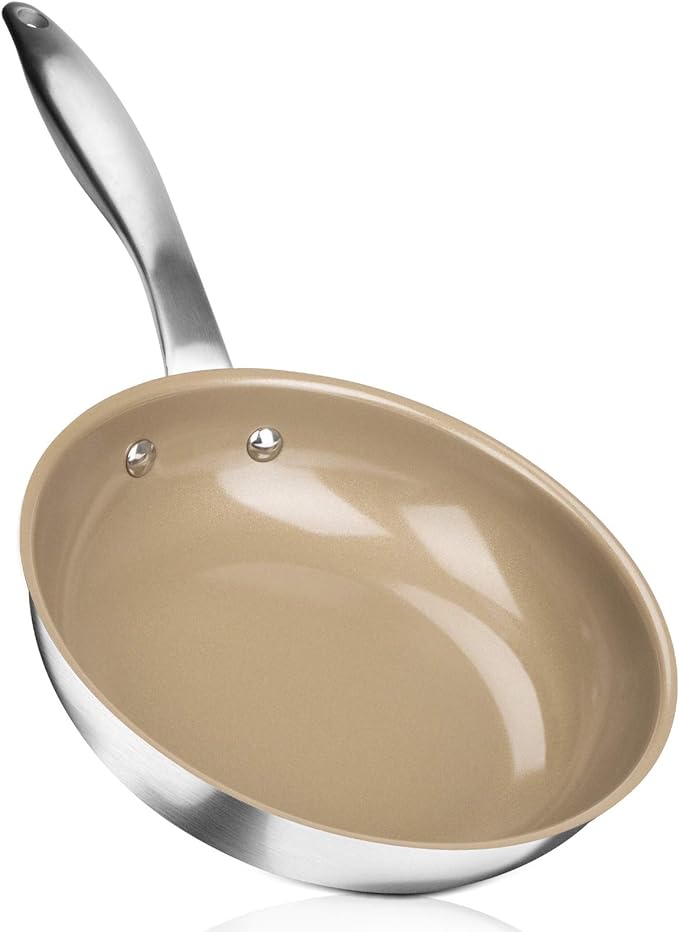 Duxtop Ceramic Non-stick Frying Pan, Stainless Steel & Portable Induction Cooktop, Countertop Burner Induction Hot Plate & Professional Stainless Steel Sauce Pan with Lid, Kitchen Cookware