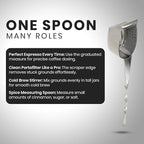 Rattleware Stainless Steel Spoon Twist – Coffee Scoop with Graduated Measure, Long Handled Espresso Spoon, Barista Tool, Coffee Bar Accessories, Measuring Tablespoon for Ground Coffee