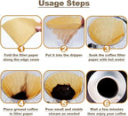 200 Count Coffee Filter, Unbleached Cone Filters for 2-4 Cup Brewers, Biodegradable and Chemical-Free Coffee Filters for Home, Travel & Office (Size #2)