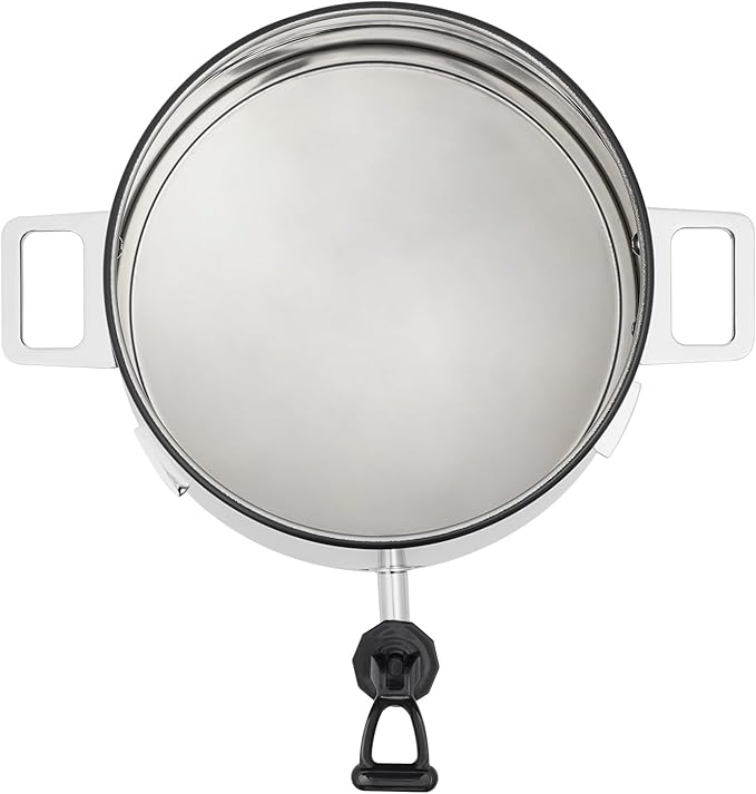 Coffee Urn with Fuel Holder 3.5 Gal/13L, Stainless Steel Beverage Dispenser Hot Drink Dispenser with Stand, Tea Water Coffee Chafer Urn for Parties Buffet Catering Commercial Home (Silver, Black)