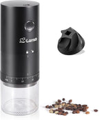 Lamido Portable Electric Coffee Grinder with Ceramic Burr - 38 Adjustable Grind Settings, One-Touch Operation, USB-C Rechargeable, Auto-Stop Function for Espresso, French Press, Travel & Home Use