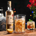 Cocktail Mixing Glass Bartender | 24oz Crystal Bar Stirring Glass | Old Fashioned Cocktail Beaker | Clear Drinks Stirred Pitcher Professional Whiskey Barware Bartending Mixer