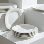 Stone Lain Quadro 4-Piece Salad Plate Set Porcelain, White
