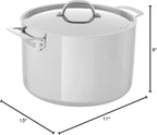 Viking 3-Ply Stainless Steel Stock Pot, 12 Quart Soup Cooking Pot with Lid, Kitchen Cookware, Dishwasher and Oven Safe, Induction Ready, Silver