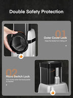 FOHERE Electric Cheese Grater, Upgraded 6-IN-1 Large Feed Chute Electric Vegetable Slicer with Different Blades and Storage Box, Cheese Shredder, Electric Slicer for Cheese, Fruits, Vegetables