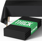 Pureegg Rectangle Table Cloth 60" x 84" – Durable Polyester Tablecloth Offers Reusable & Washable Protection, Ideal for Outdoor Party, Picnic, Wedding, Banquet and Birthday, 4 Pack, Black