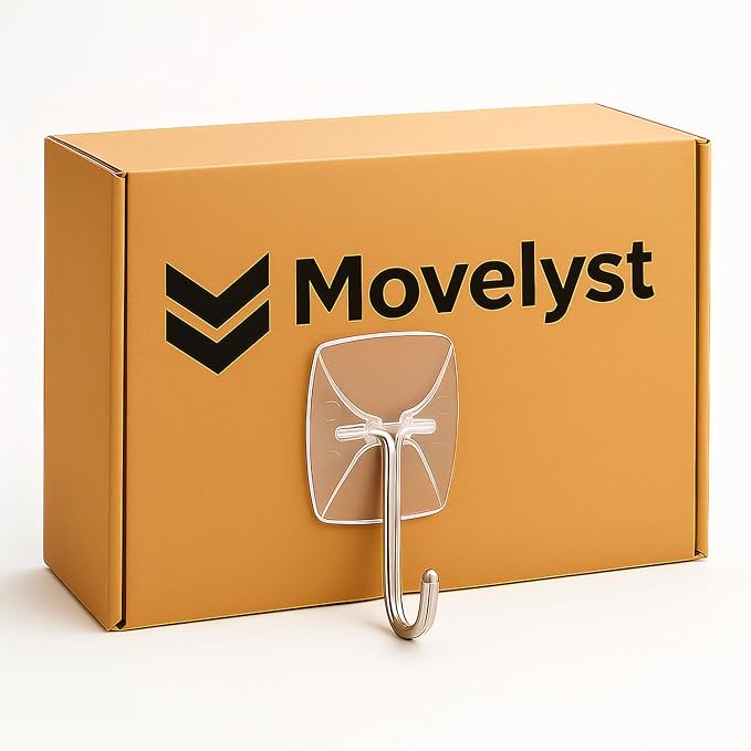 60 Small Hooks+80 Removable Strips, Clear Wire Hanger Hooks, Damage-Free Utility Hooks, Heavy Duty with Adhesive Strips, No Tools Wall Hook for Hanging, Value Pack