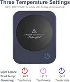 AnbanglinCoffee Mug Warmer, Smart Cup Warmer for Desk, 3 Temperature Control & Auto Shut Off, Electric Cup Warmer for Heating Candle,Milk,Tea,Beverage (Dark Blue-No Cup)