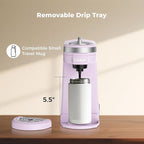 CHULUX Mini Coffee Maker for K Capsule, Single Serve Coffee Maker for One Cup Americano, Lightweight Pod Coffee Machine, Lavender