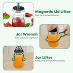 Stainless Steel 21.5QT Water Bath Canning Pot with Rack & Lid, Canning Supplies Starter Kit and 6 Pieces Canning Tools Set, Water bath Canner for Beginner