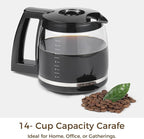 14 Cup Carafe Replacement Compatible with Cuisinart, Coffee Pot Replacement 14 Cup for DCC-3200, DCC-3200P1, DCC-2200, DCC-2600, DCC-2800, Heat-Resistant, Easy-Pour Spout