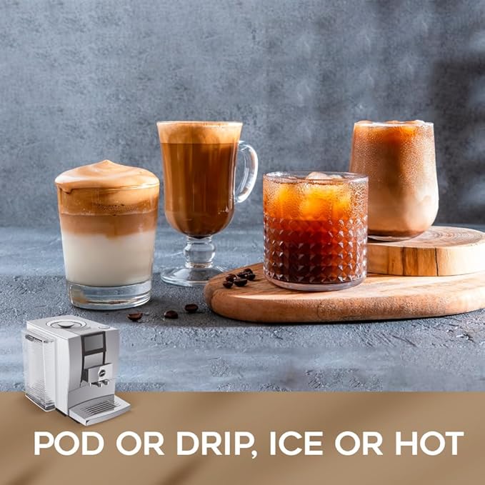 Jura Z10 Coffee Machine Aluminum White Bundle with Filter Cartridge Water Stabilizer, Milk System Cleaner Mini-Tabs, Cleaning Tablets, Milk Containers, and Blend Whole Bean Coffee (6 Items)