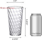 Amazing Abby - Glacier - 18-Ounce Plastic Tumblers (Set of 8), All-Clear Reusable Plastic Cups, Stackable, BPA-Free, Shatter-Proof, Dishwasher-Safe