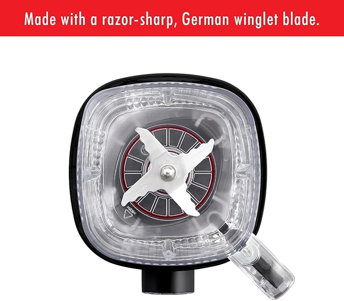 ZWILLING Enfinigy Power Blender, Piranha Teeth Winglet Blade for Ultimate Blending, 6 programs for Ice cream, Smoothies and more, 64oz pitcher, 12 speed, Black