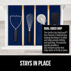 GORILLA GRIP DripGuard Drawer and Shelf Liner for Cabinet, 24x240 Inch, Slip Resistant Non Adhesive Protection for Kitchen, BPA Free Smooth Surface Plastic Liners for Cabinets, Drawers, Navy Blue